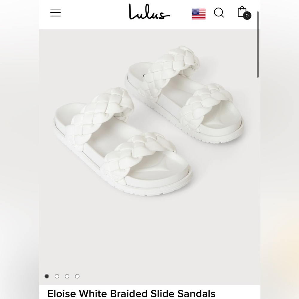 Lulu’s Eloise white braided sandal 7